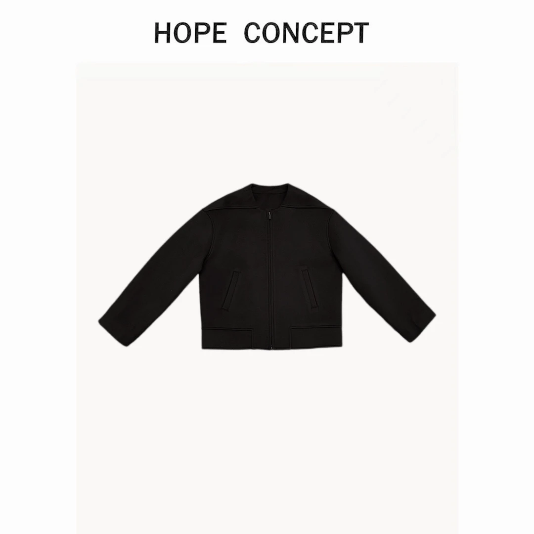 24260#HOPECONCEPT时髦法式优雅美学 知识分子风男女同款羊毛大衣