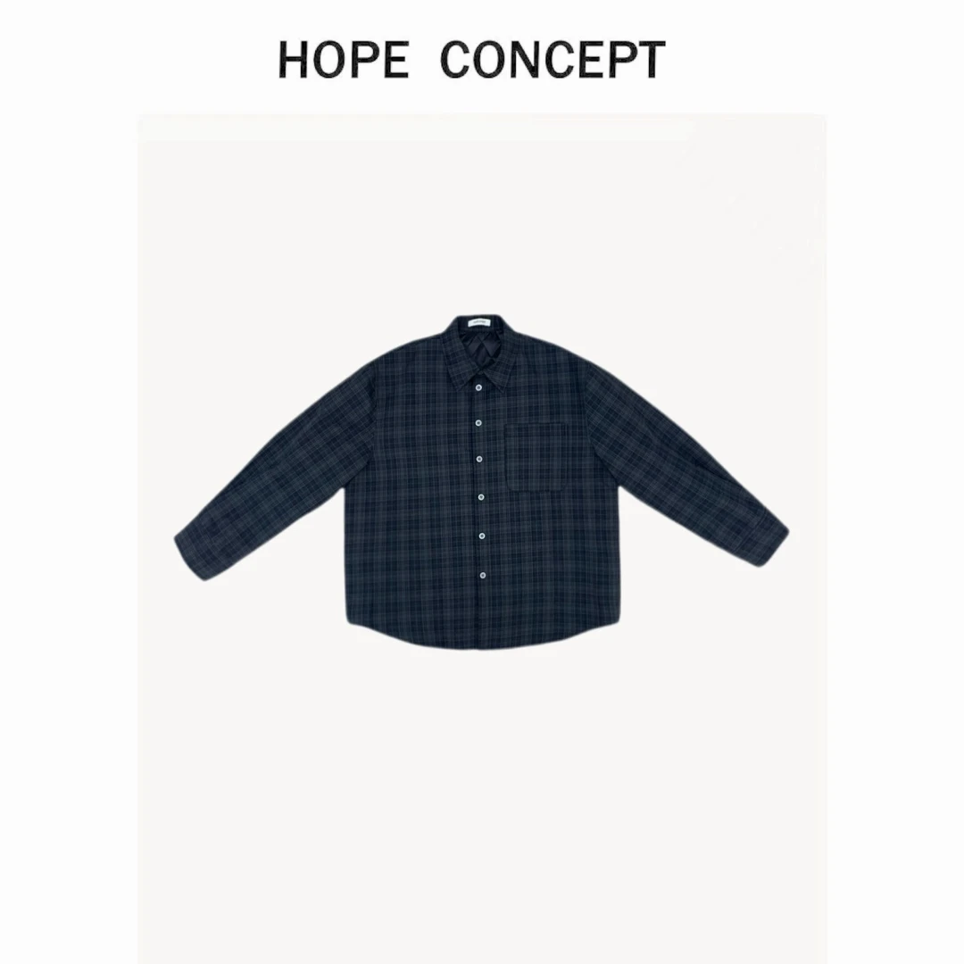 24274#HOPECONCEPT私服日常超爱穿 复古加厚男女同款巴黎大衬衫