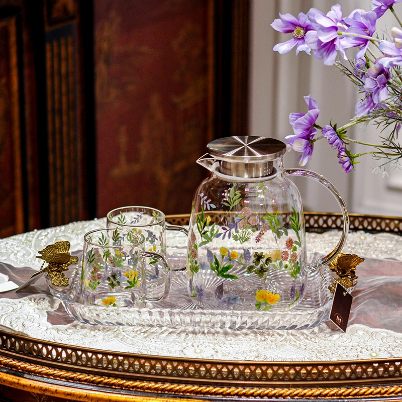 0011 高硼硅北欧杯套装欧式家居厨房大容量耐热凉水杯简约家用