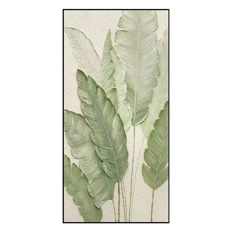大叶有成现代简约奶油风砂岩装饰画玄关走廊家装装饰画客厅实物