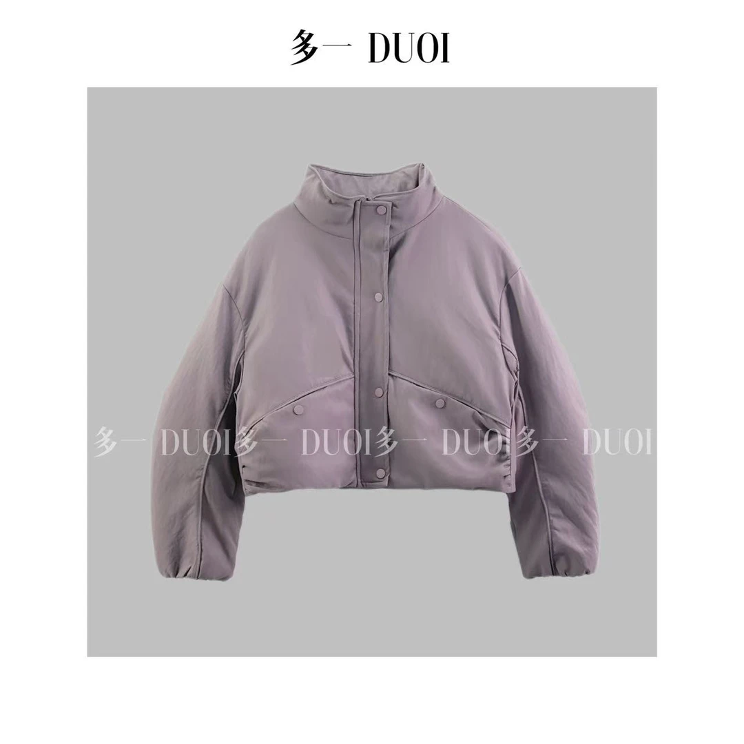 多一“冬寻”2024冬季百搭纯色小立领宽松显瘦小个子保暖羽绒服