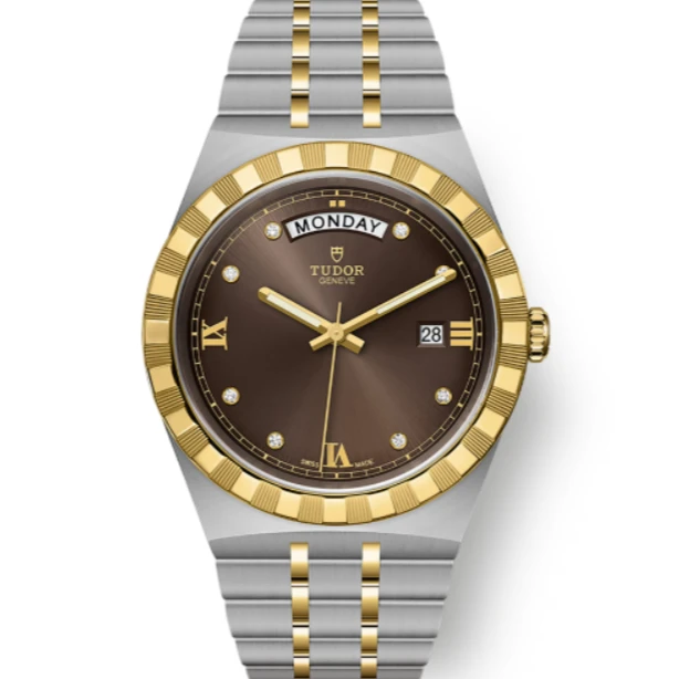 全新未使用 TUDOR/帝舵 皇家巧克力钻盘面间金新款腕表/28-41mm
