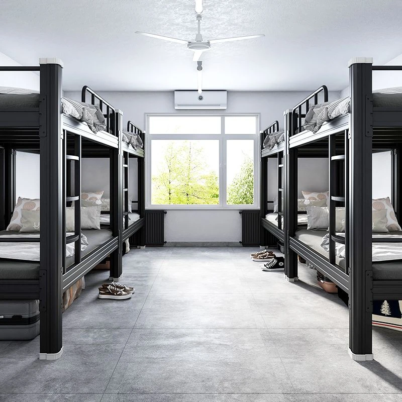 上下铺铁架床学生宿舍员工工地双层高低架子寝室公寓简约现代钢床