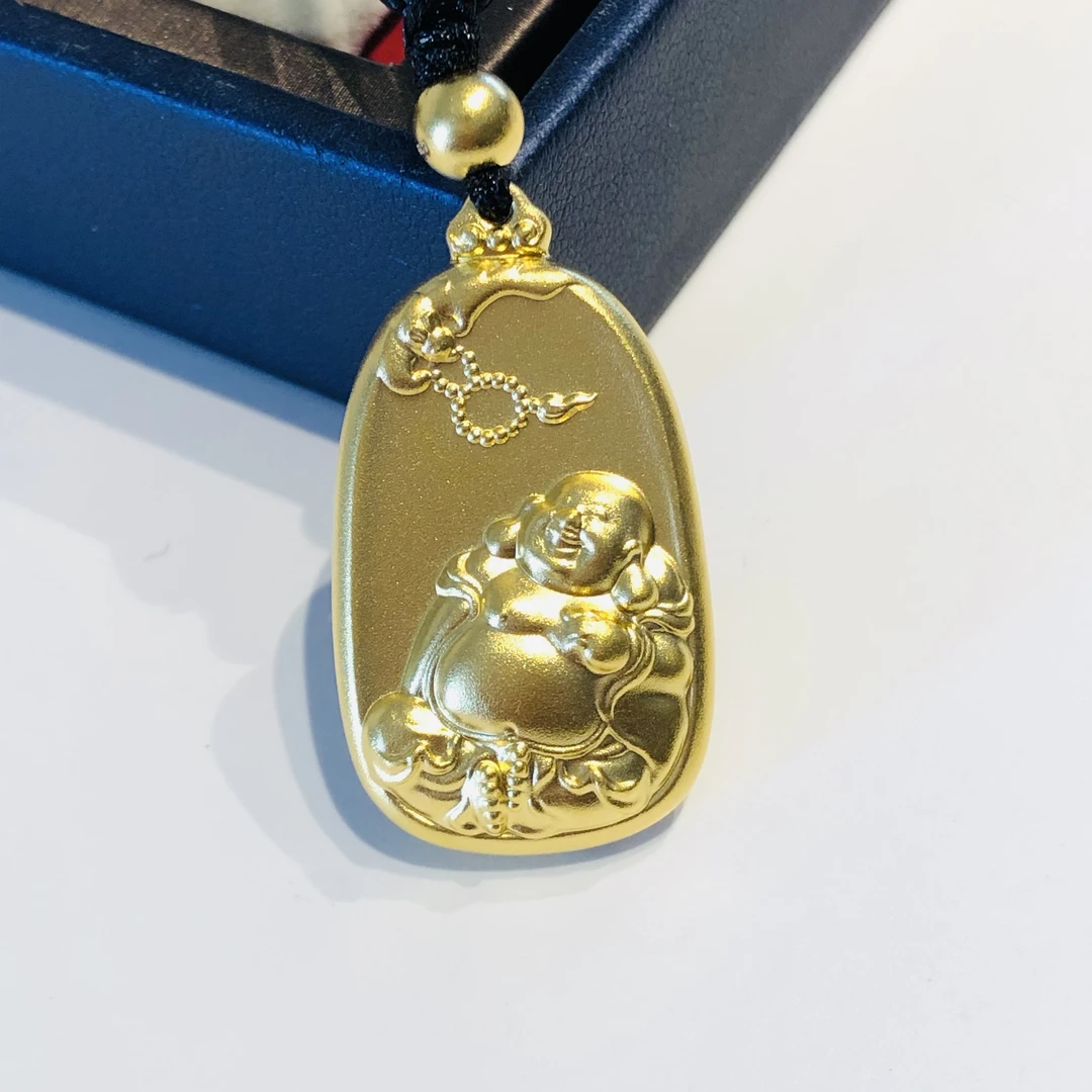 佛牌吊坠足金古法金佛牌