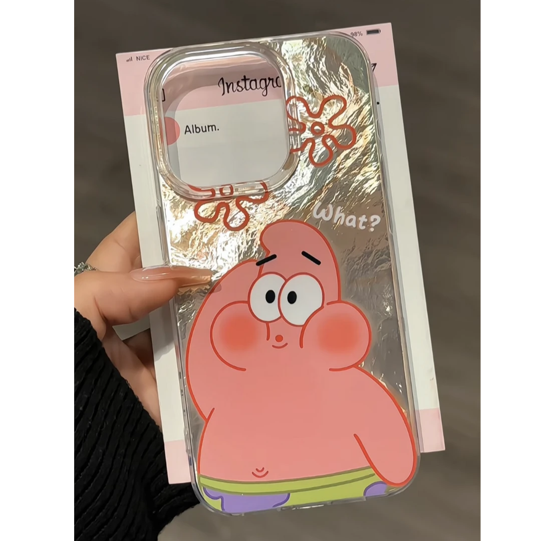 漩涡壳IMD适用15苹果iPhone16手机壳套华为p70嘟嘴派大星mate防摔