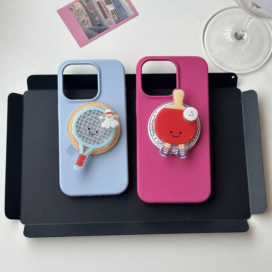 适用苹果15液态硅胶磁吸单壳iPhone14pro手机壳13pro转转羽球支架