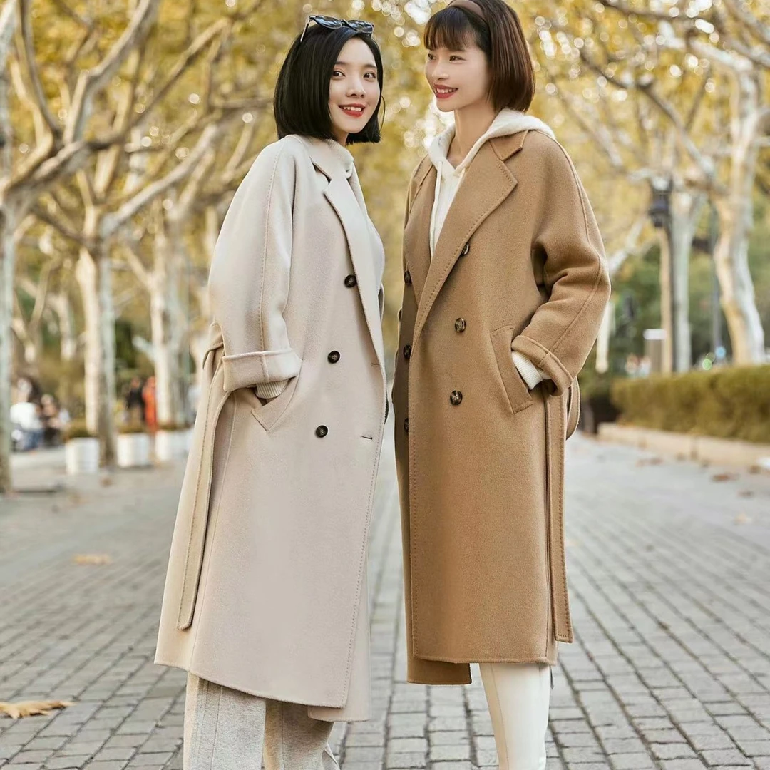 ┗101801┓ 爱/传承系列匠心手缝高端大衣女长款外套大衣