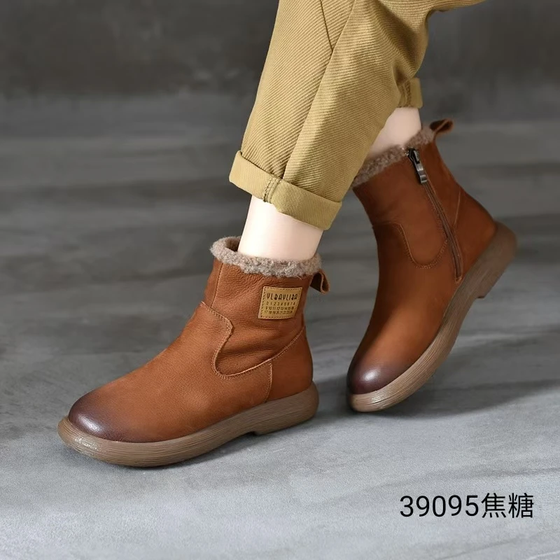 秋冬新款复古百搭加绒雪地靴39095