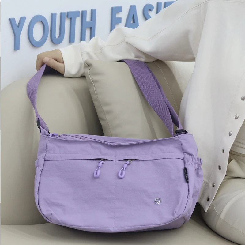 SPINXIU女士单肩斜挎布包运动时尚休闲百搭简约ins日系肩包