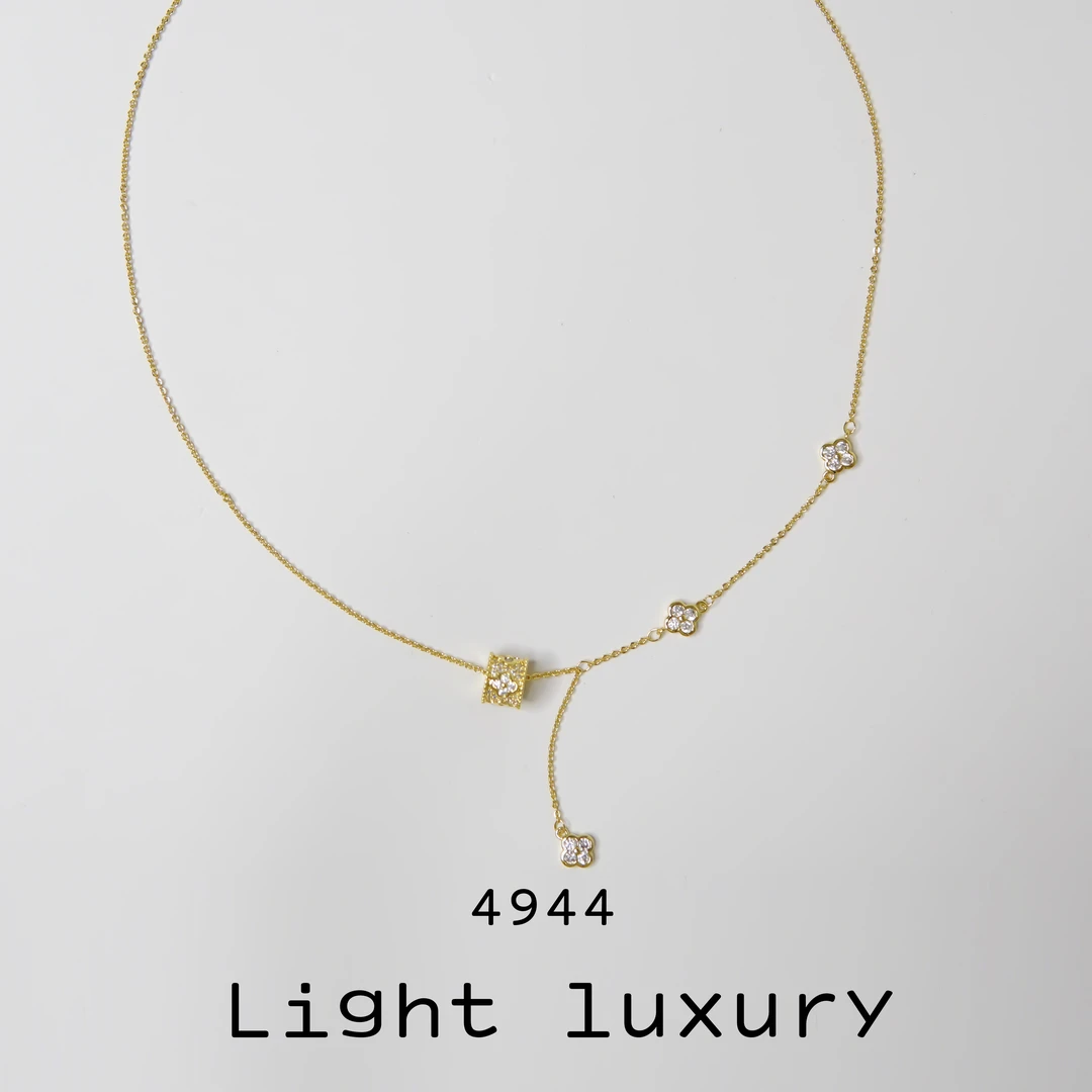 铜合金项链 4944 气质轻奢金色小蛮腰项链