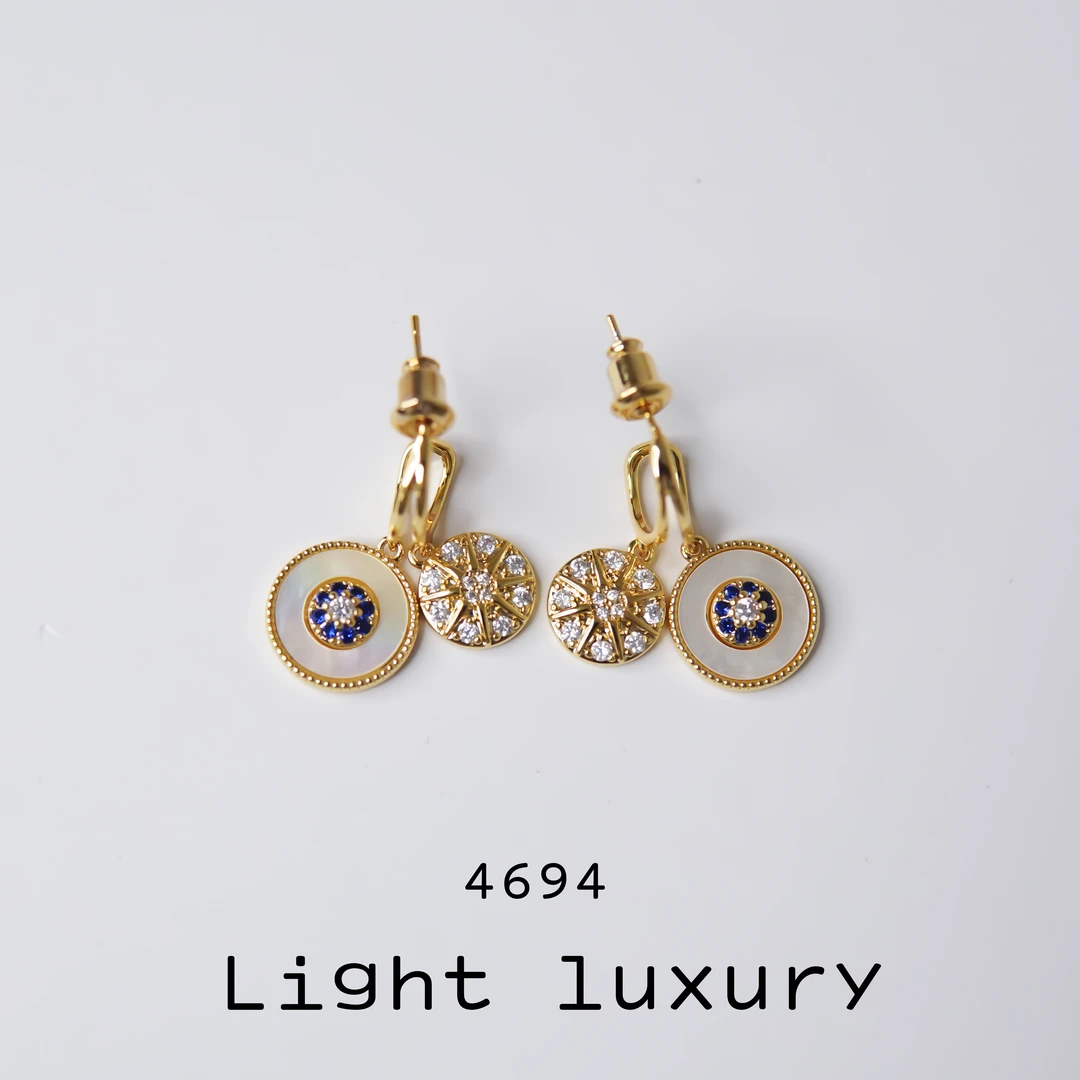 铜合金耳饰  4694气质法式小众轻奢时尚百搭个性波塞冬耳饰