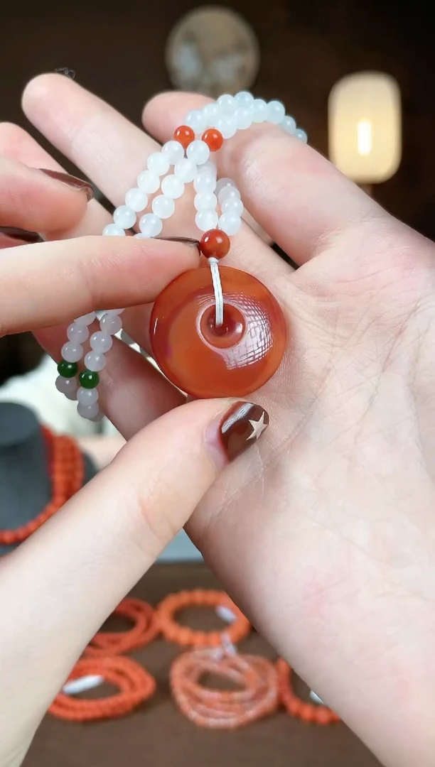 【闪购商品】南红玛瑙挂件未镶嵌Z1 南红平安扣吊坠