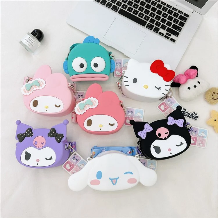 三丽鸥正版硅胶网红时尚耐脏包包 大包约35x30厘米，小包约20x15