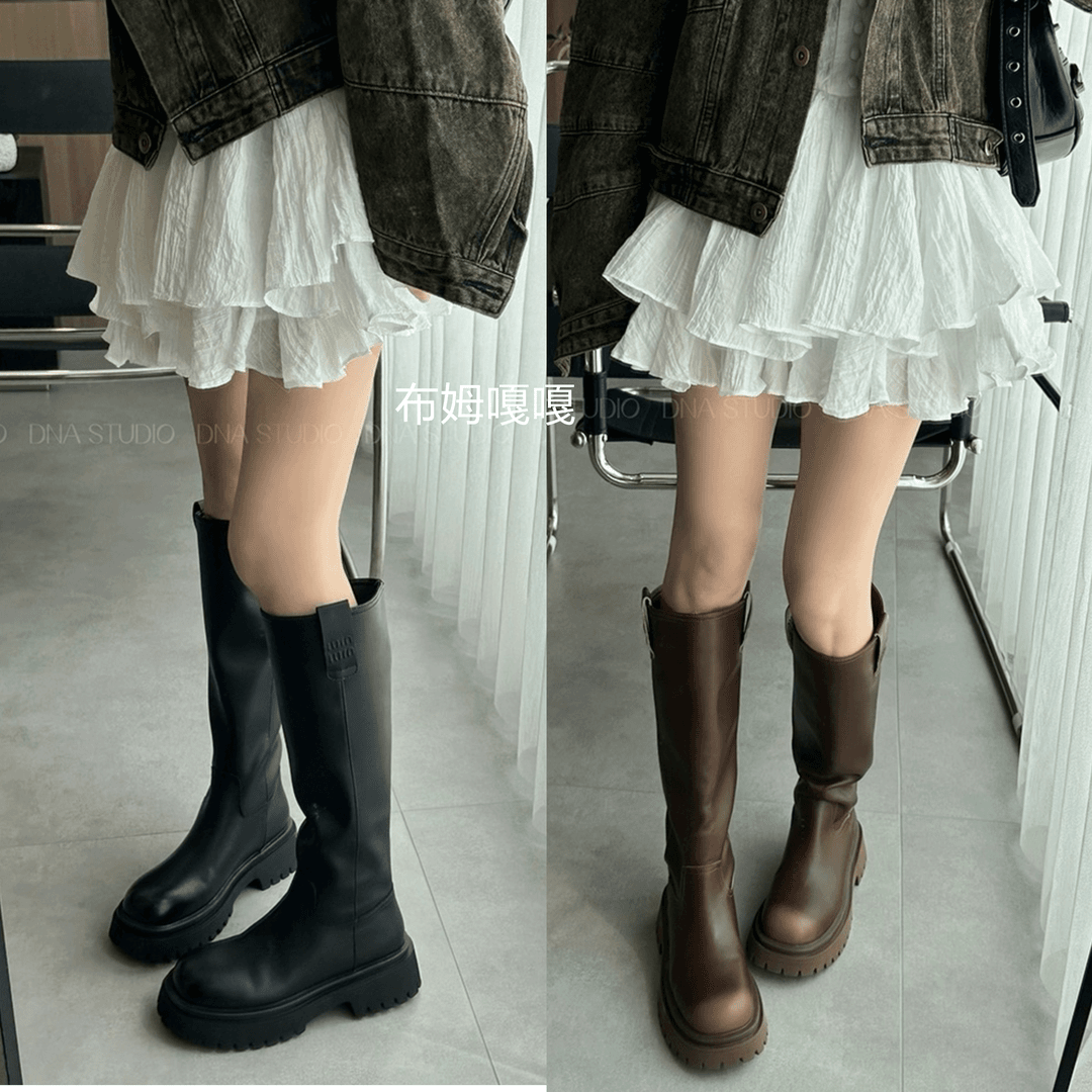 8长靴2024年女士新款鞋子加绒加厚休闲优雅款77-2328-2