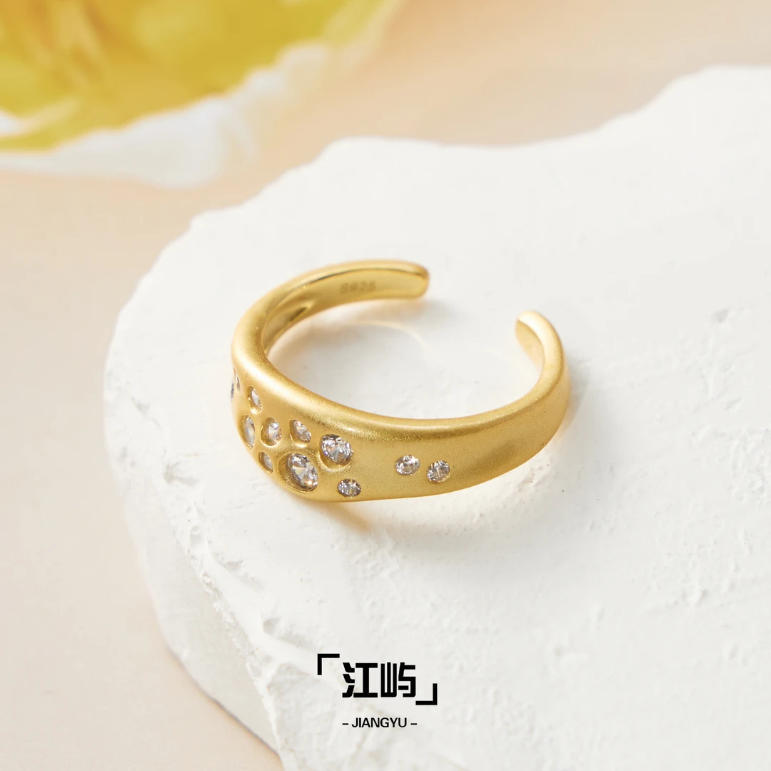 江屿 925银戒指 幻影戒指时尚小众法式