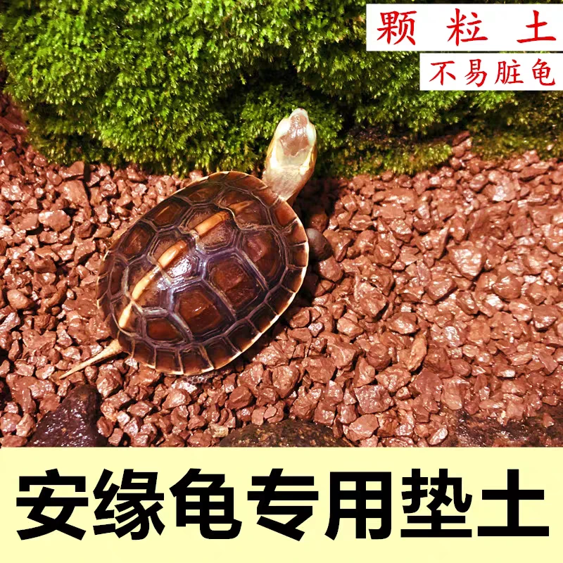 安缘龟土黄缘龟专用土天然红土颗粒土乌龟土宠物爬虫龟缸造景垫材