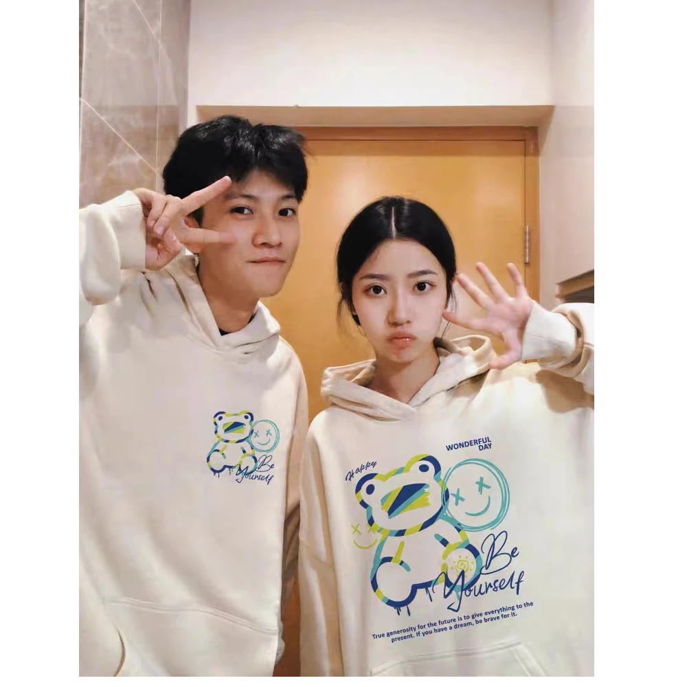 disoo不一样的情侣装卫衣2024新款秋冬季网红潮牌连帽外套上衣男