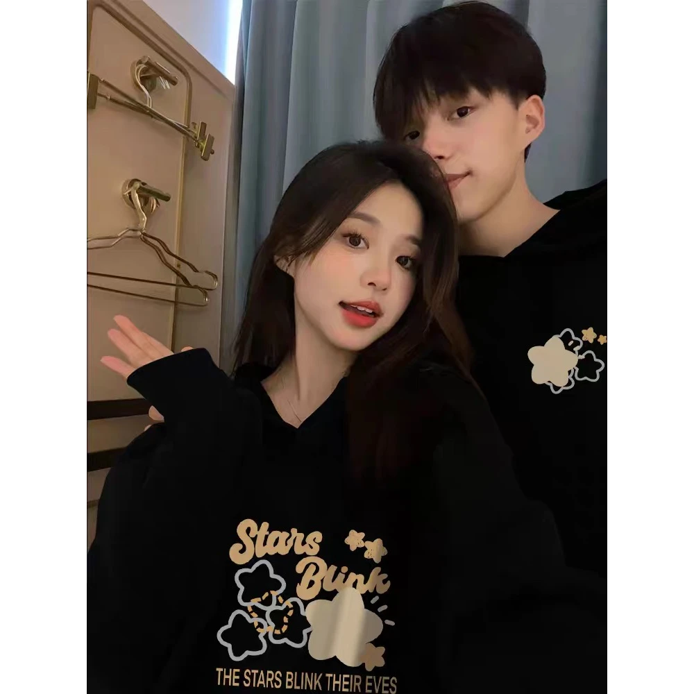 初秋冬季超火高质量穿搭情侣装卫衣春秋款2024新款连帽高级感外套