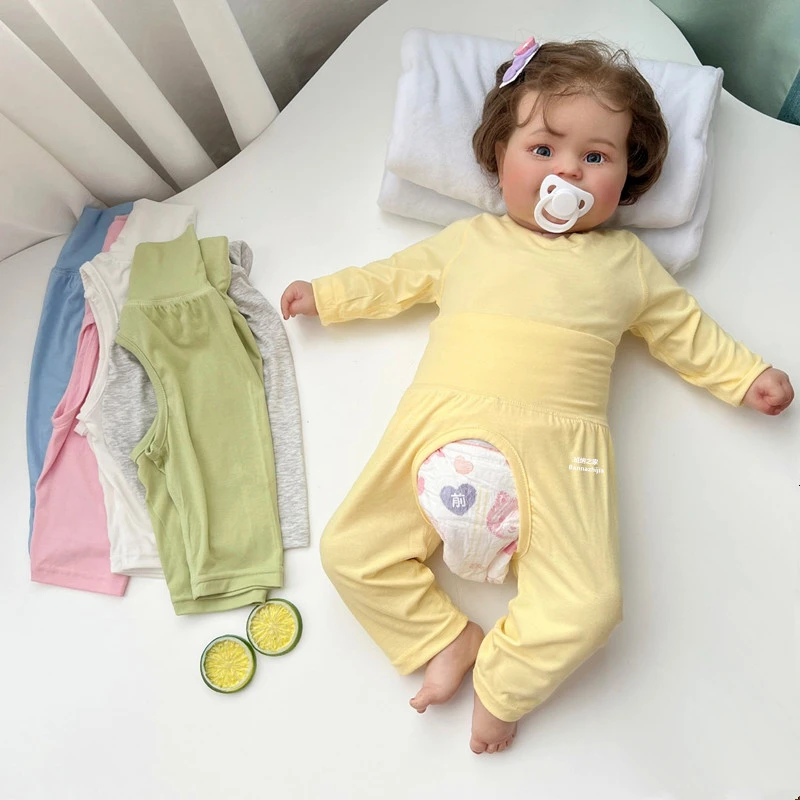 婴儿无骨莫代尔长袖长裤睡衣薄款护肚套装秋季男女宝宝衣服空调服