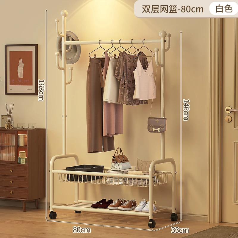 轻奢仙人掌收纳落地衣帽架置物挂衣架