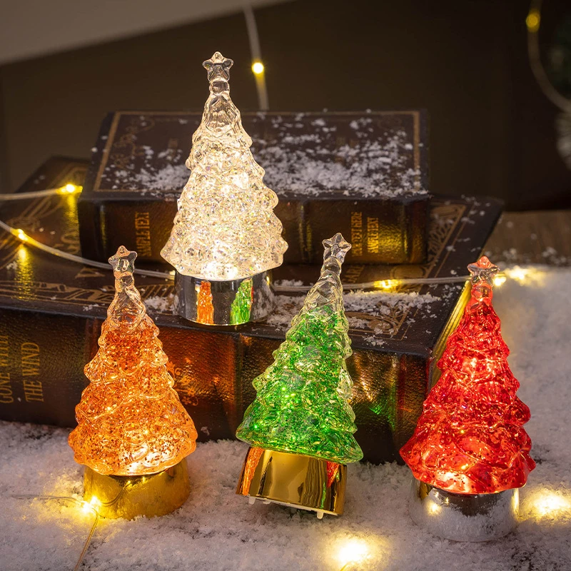 圣诞节装饰品圣诞树LED发光水晶圣诞树加水圣诞树创意圣诞礼物