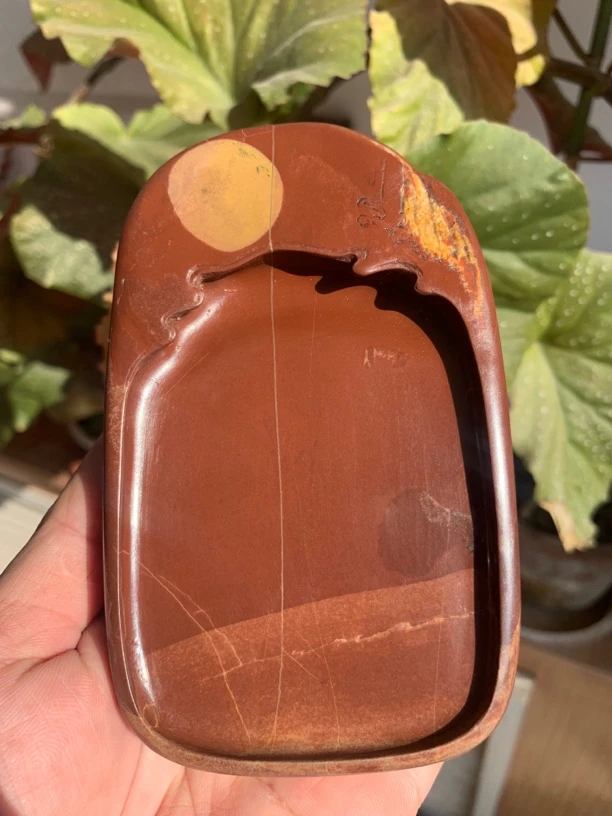 《云月砚》.精品红丝砚，尺寸：12.5/8/2.5