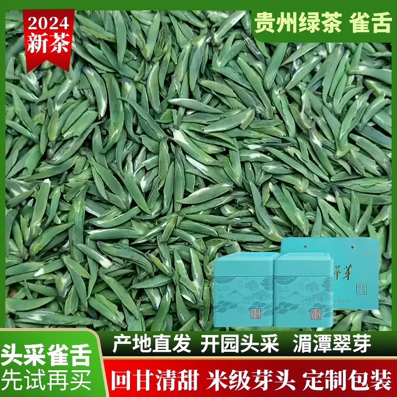 怡壶春正宗雀舌新茶贵州湄潭翠芽早春头采明前特级米级芽头散装