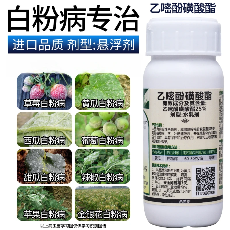 禾益乙嘧酚磺酸酯喷施农药草莓月季甜黄瓜西瓜辣椒通用杀菌剂内吸