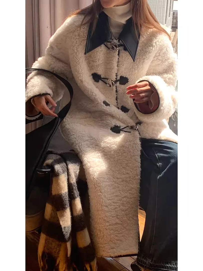 【萍萍清仓】棉衣棉服女冬季新款加厚长款羊毛毛外套224Y2499#