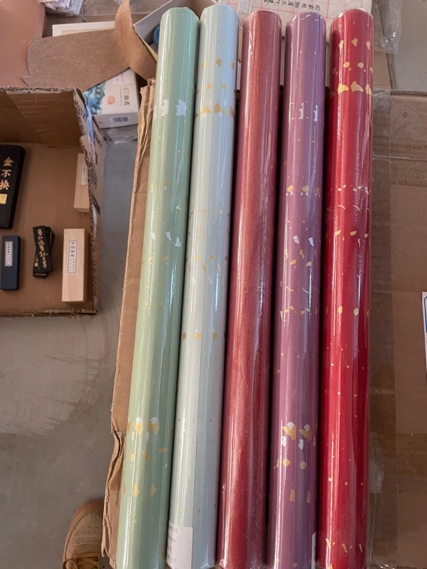 六尺整张精品蜡染笺5张一卷不挑款
