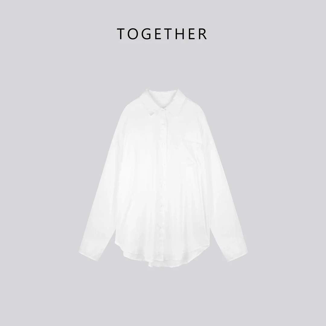 TOGETHER DW STUDIOS【星浅】夏季百搭开衫外搭休闲宽松衬衫#73652