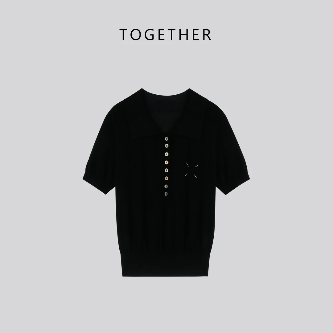 【Together】 · 知鱼 ·  早秋款针织衫POLO领百搭时尚短袖#W1551