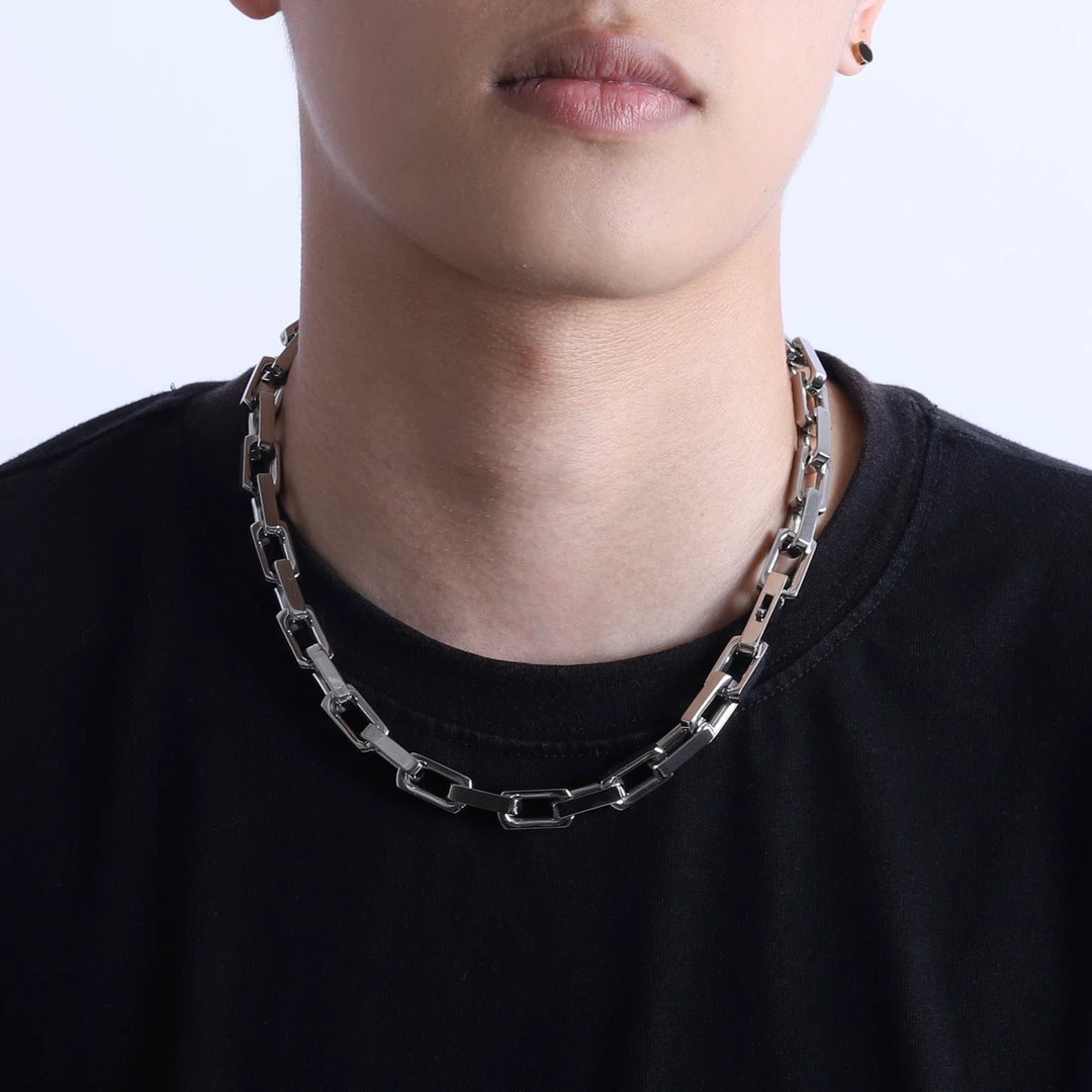 钛钢项链 MERCURY BLUES方扣项链欧美基础项链项链男钛钢街头项链