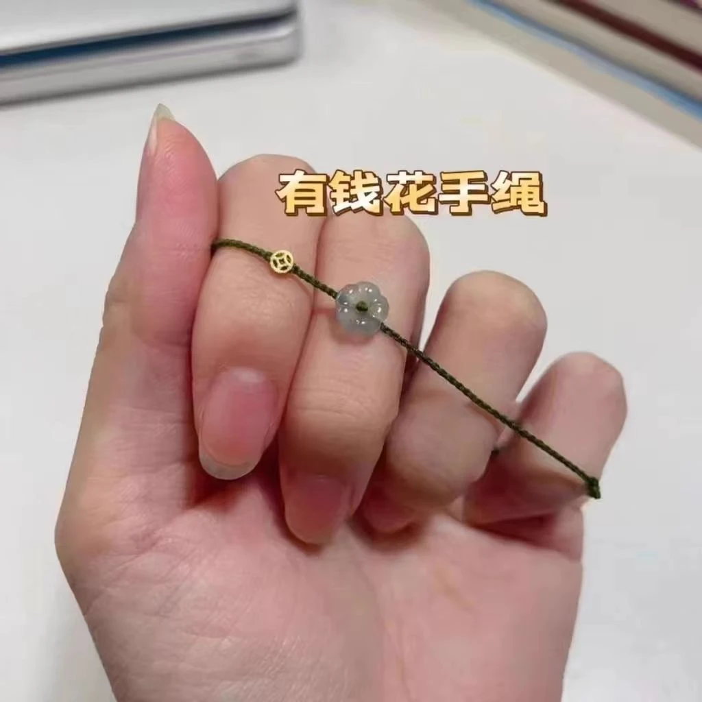 非金属布艺手链 春日绿mini有钱花闺蜜手绳手工编织手链in气质