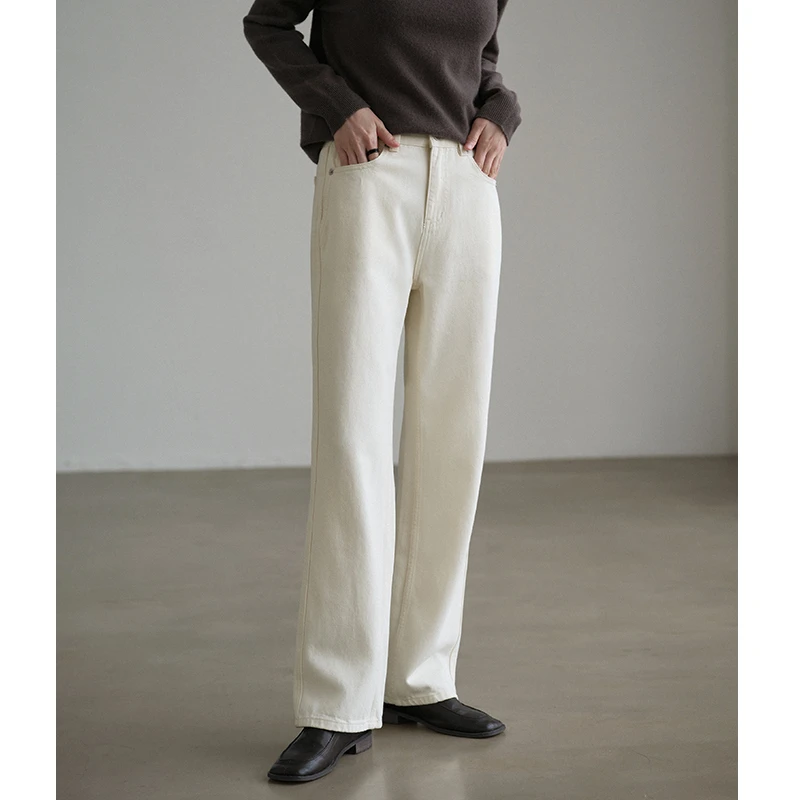 素典【普鲁士牛仔】复古百搭氛围感春显瘦显高直筒阔腿牛仔裤288