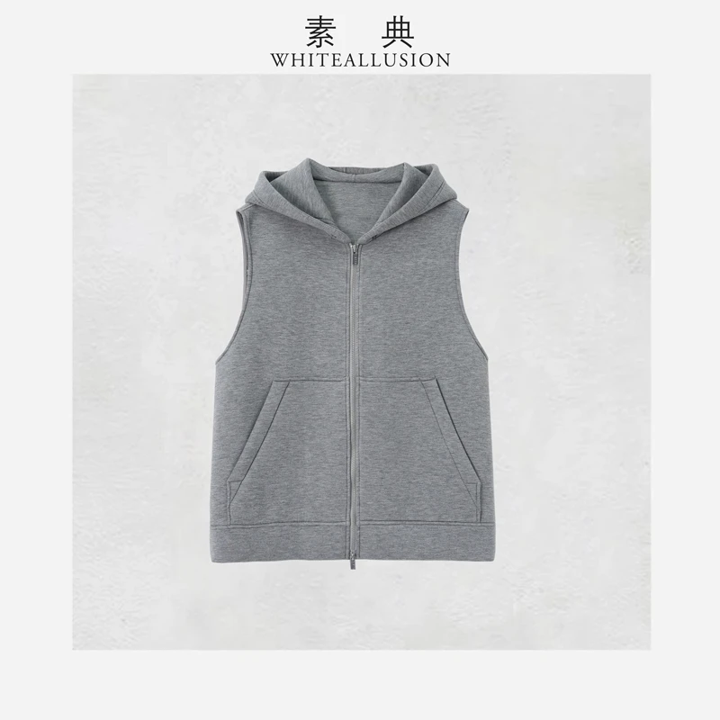 【素典】空气棉连帽马甲四季单品休闲3237