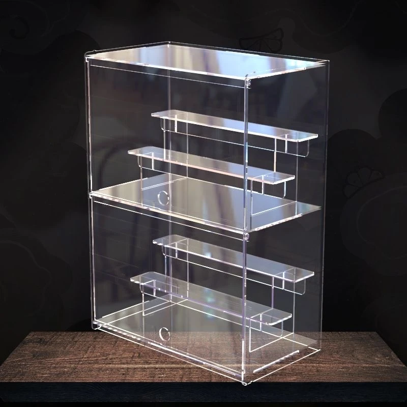盲盒收纳全透明亚克力公仔收纳柜手办展示柜架泡泡玛特展示盒防尘