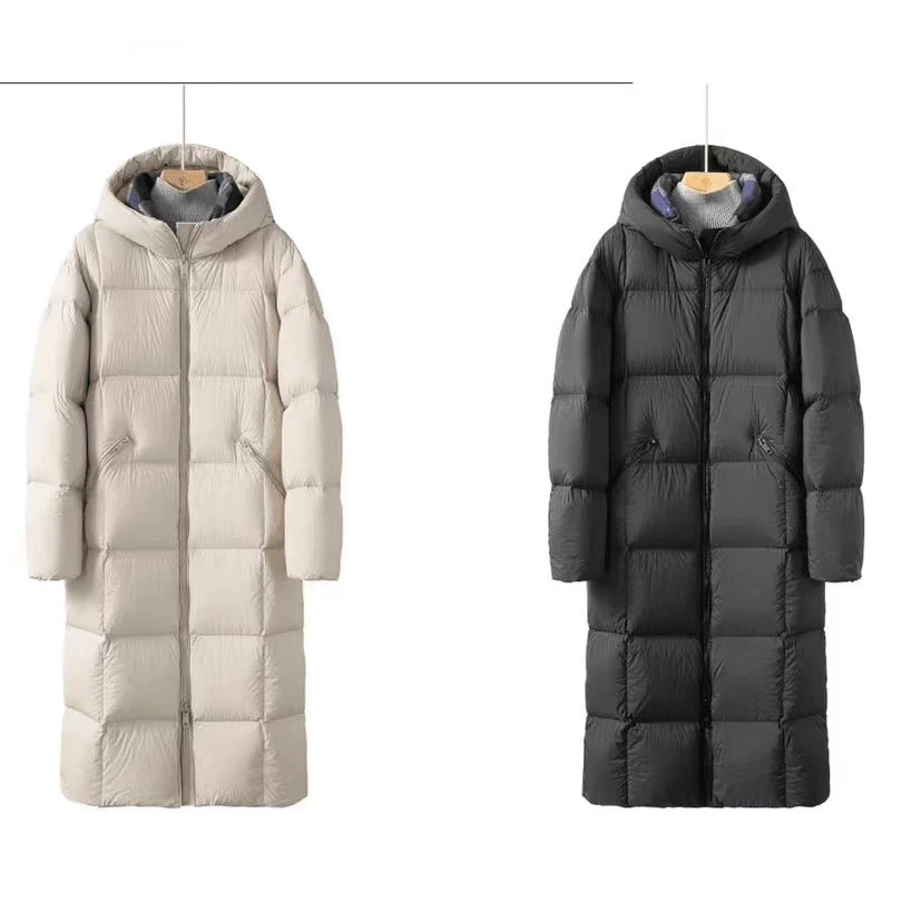 虎儿 4-1560 3805 超轻超柔长款连帽保暖外套