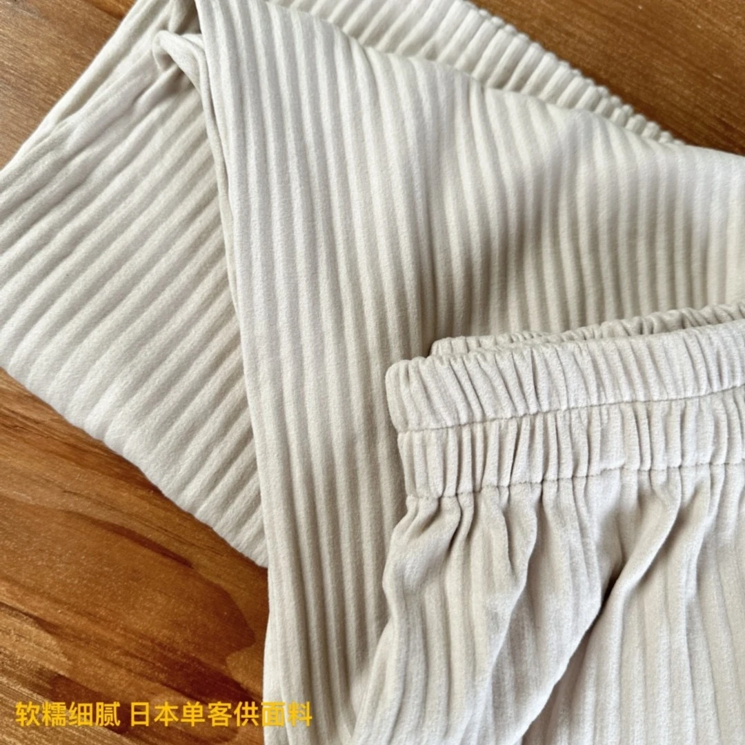 虎儿 3-10-005 日单韩版细腻百褶直筒裤