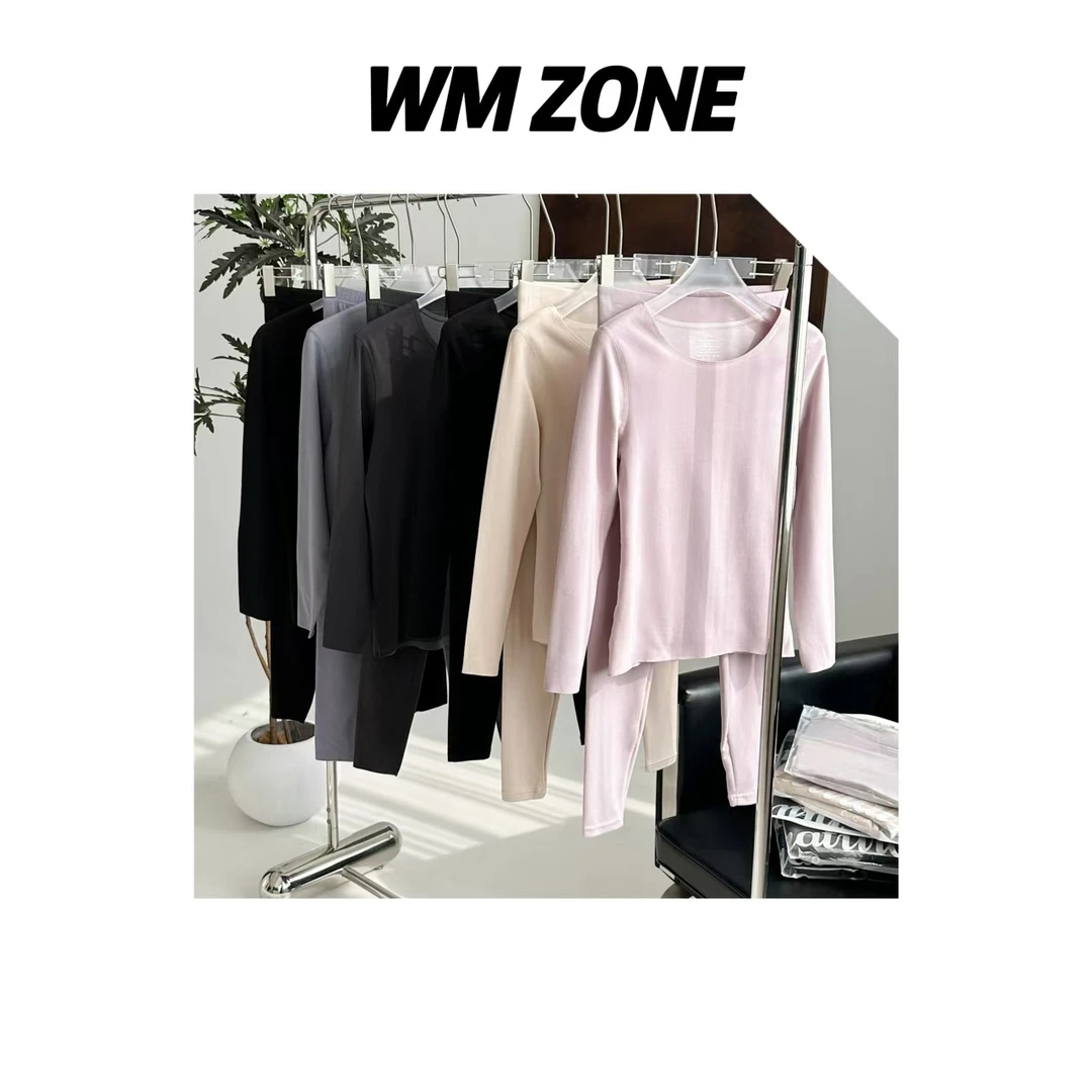 虎儿  3-12-2836 1072 男女款 双面磨毛保暖套装