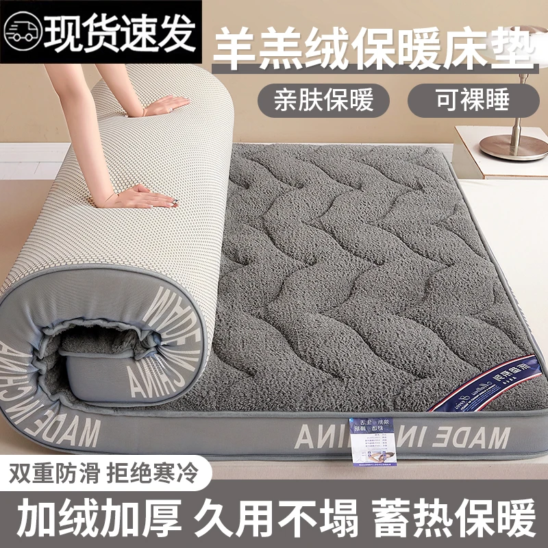 羊羔绒立体床垫冬季家用加厚保暖软垫褥子学生宿舍单人出租房垫被