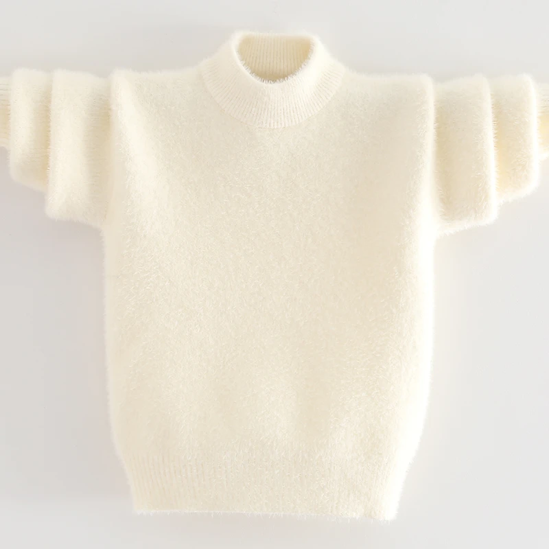 童装毛衣女童毛衣秋冬款儿童毛衣加厚水貂绒小女孩毛衣儿童针织衫