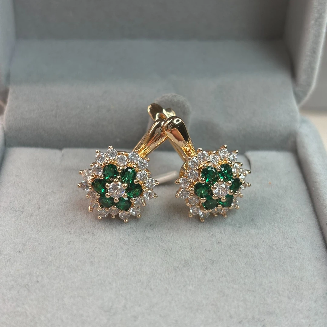 铜合金锆石耳饰 新款铜合金耳环