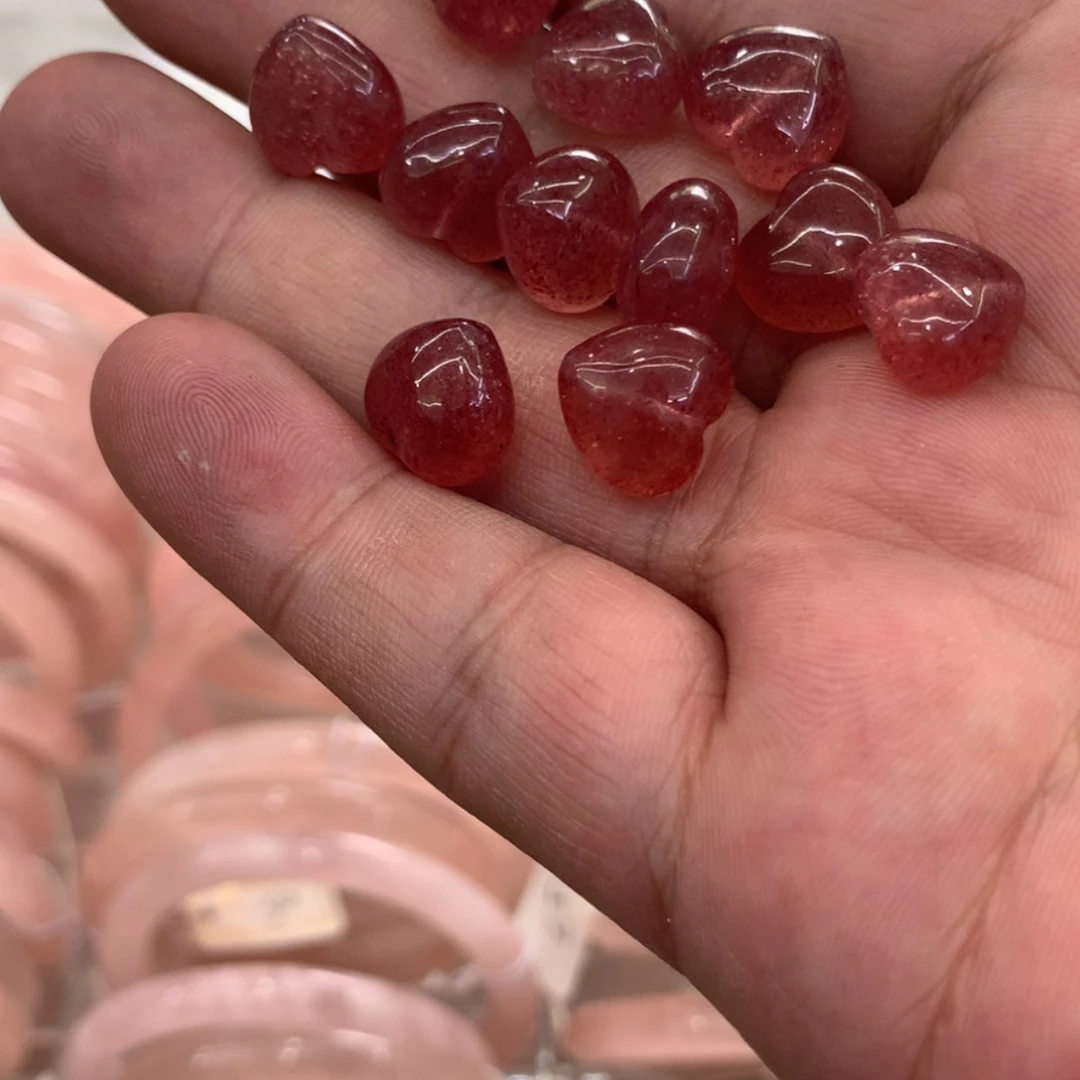 【闪购商品】烟晶手链银S925镶嵌手作10颗爱心