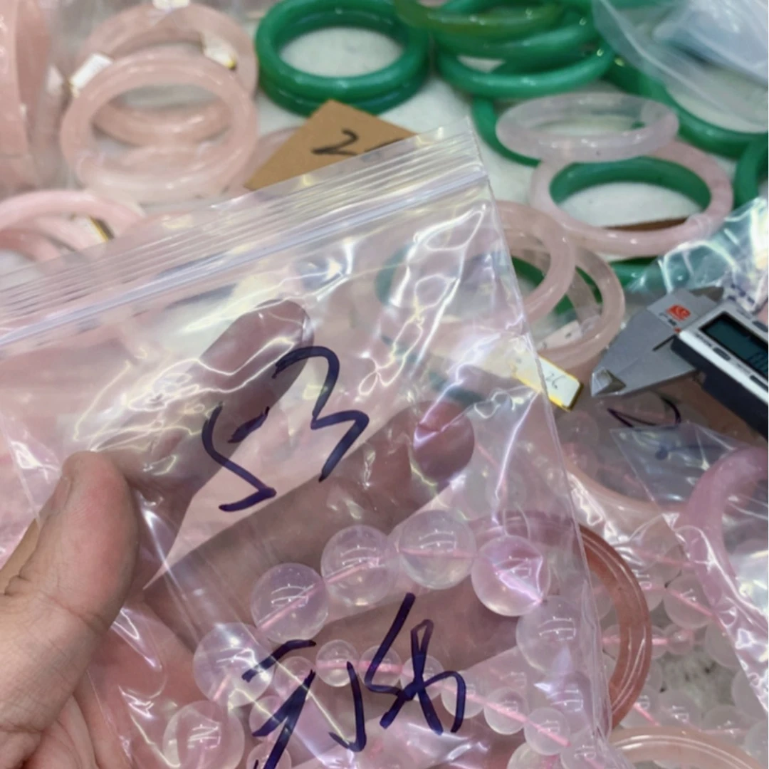 【闪购商品】烟晶手链银S925镶嵌粉晶手链