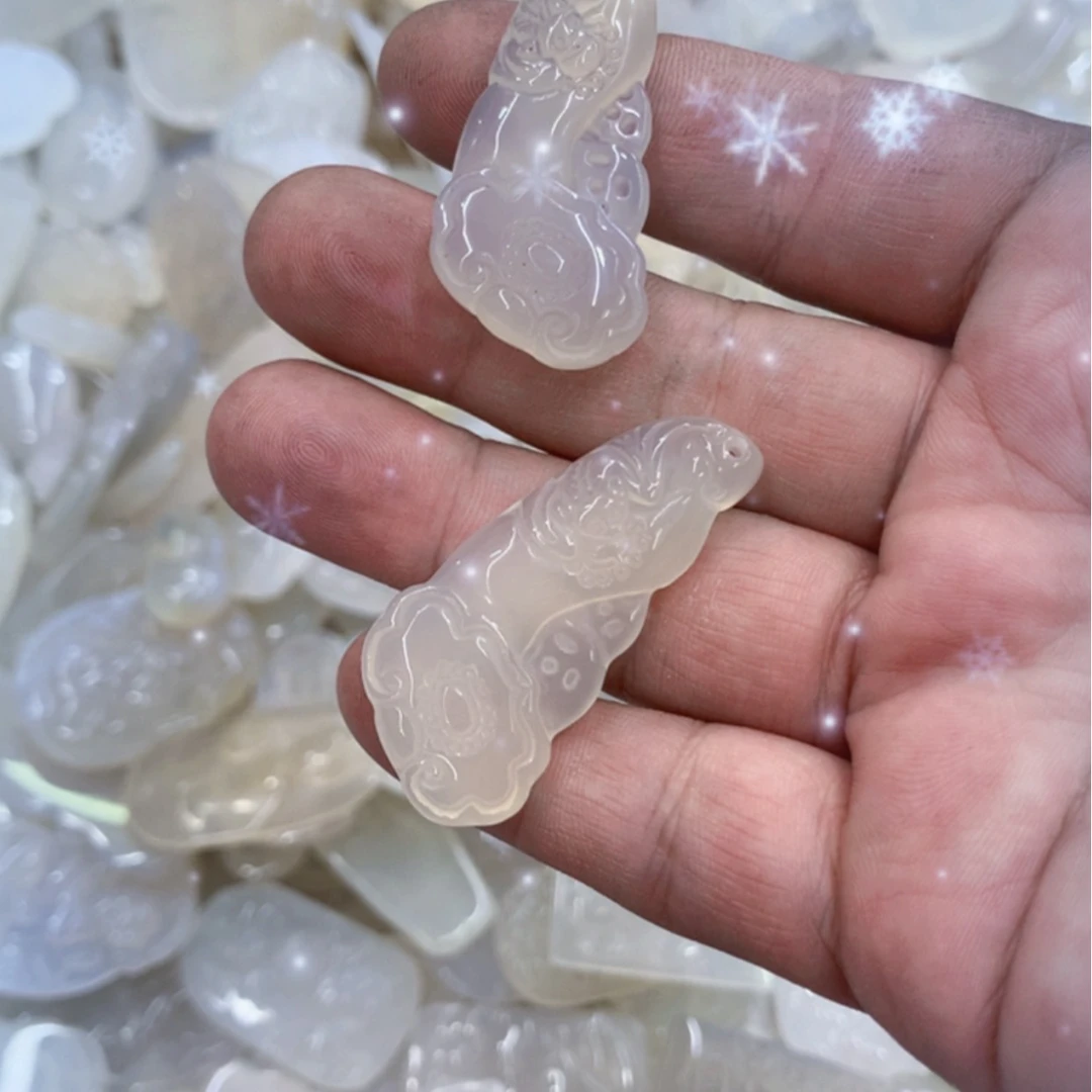 【闪购商品】烟晶手链银S925镶嵌玛瑙雕刻件