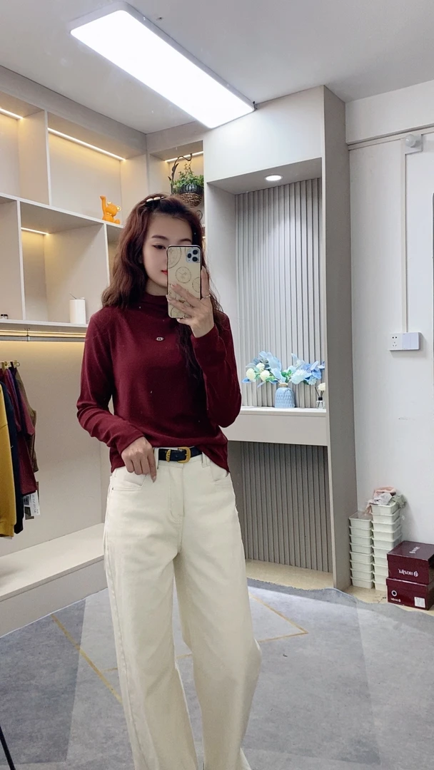 秋冬新款时尚半高领上衣5152