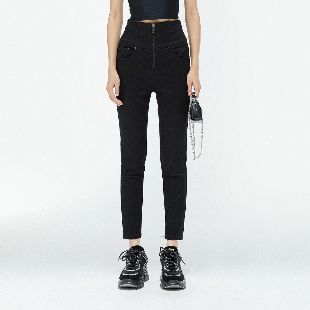 MASFER.SU2022春新款时尚高街ins巨显瘦高腰牛仔裤女B1BW35015
