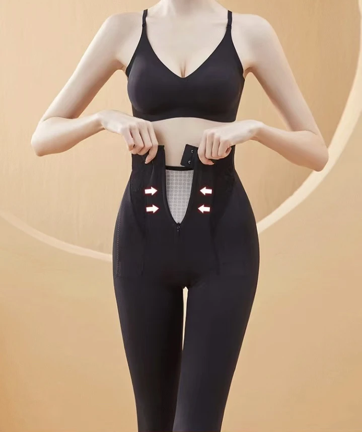 2024年款自发热高腰塑形长裤收腹提臀瘦腿美体裤