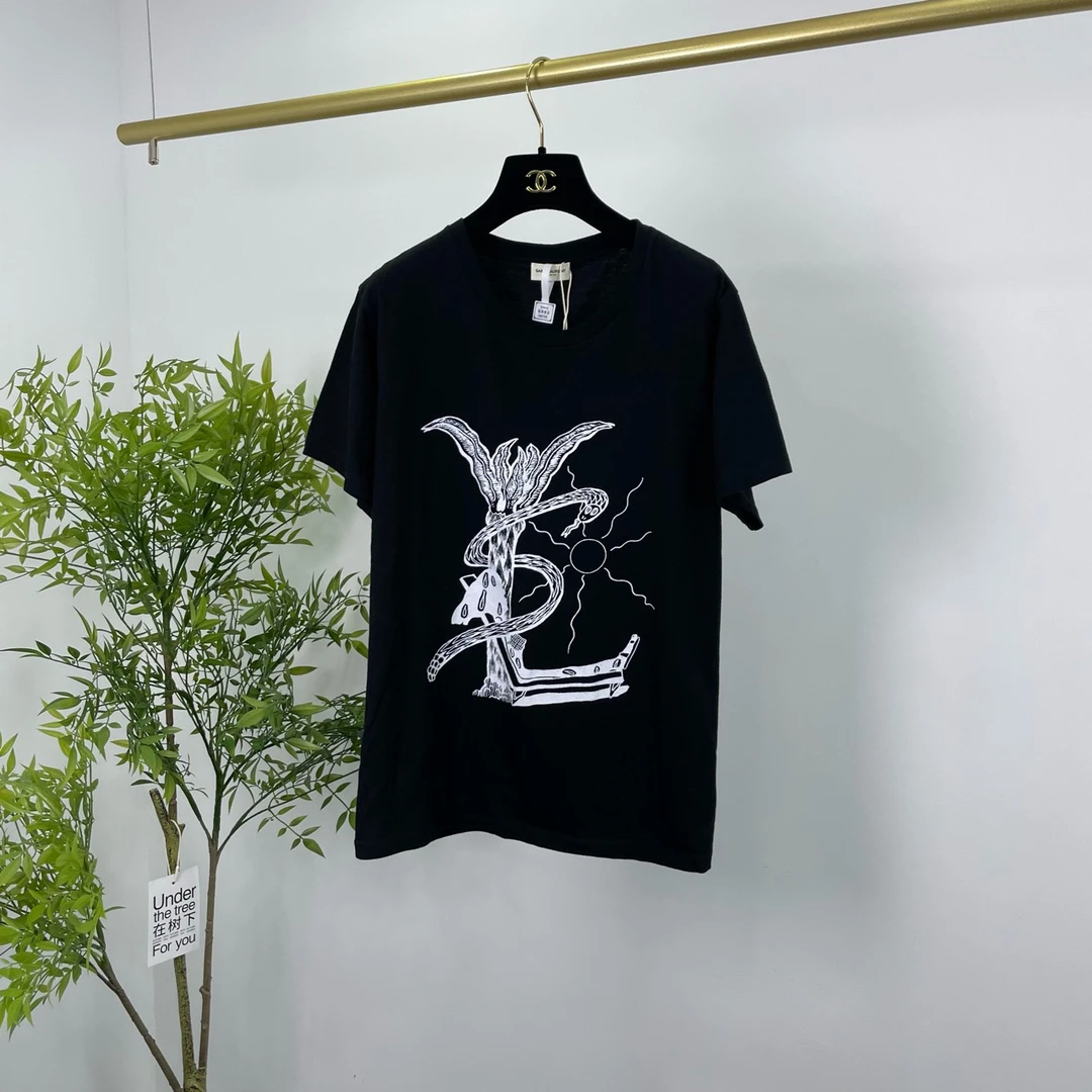 Saint Laurent Paris SLP 圣罗兰 印花短袖T恤 L码/95新/无配件 Y